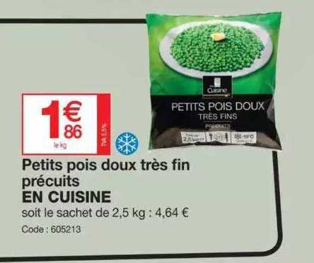 Petits Pois Doux Très Fin Précuits En Cuisine