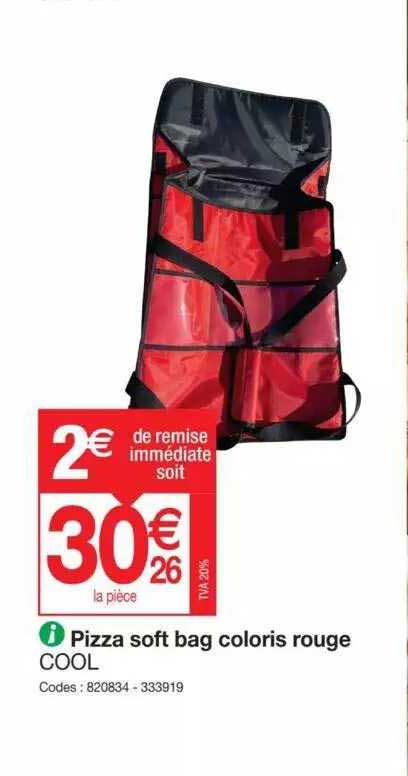 pizza soft bag coloris rouge cool