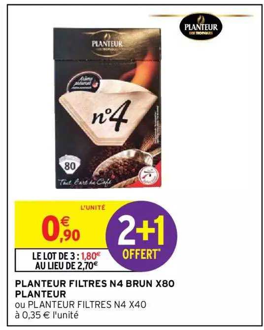 planteur filtres n4 brun x80 planteur