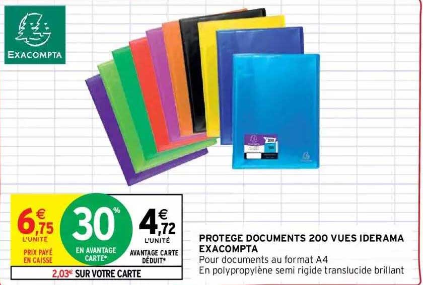 Protège Documents 200 Vues Iderama Exacompta