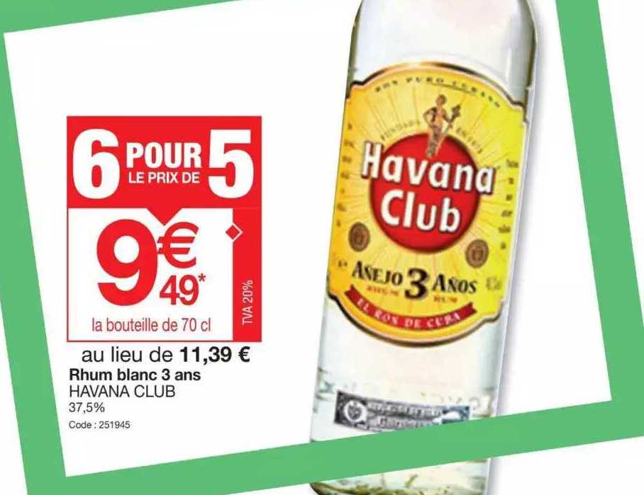 Rhum Blanc 3 Ans Havana Club