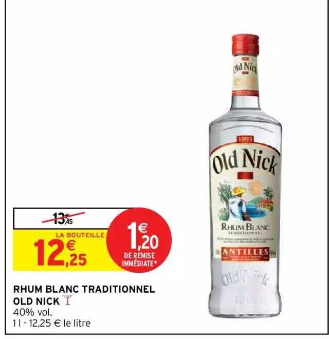 Rhum Blanc Traditionnel Old Nick