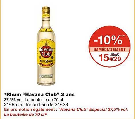 rhum havana club 3 ans