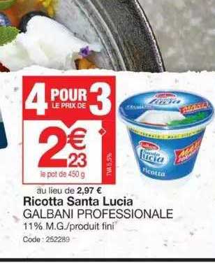 ricotta santa lucia galbani professionale