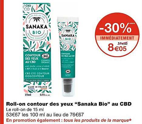 roll-on contour des yeux „sanaka bio“ au cbd
