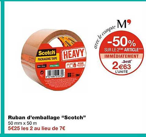ruban d'emballage scotch