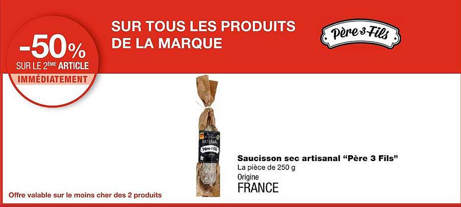 saucisson sec artisanat père 3 fils