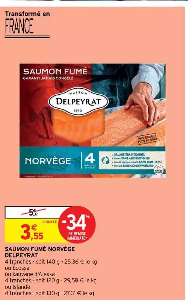 Saumon Fumé Norvège Delpeyrat