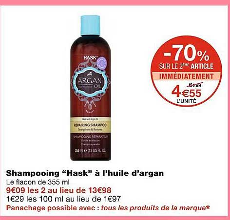 shampoing hask à l'huile d'argan