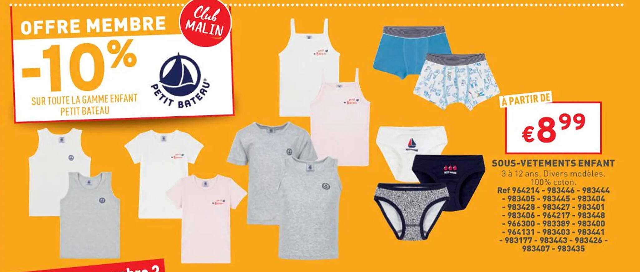 sous-vêtements enfant