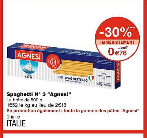 Spaghetti N° 3 Agnesi