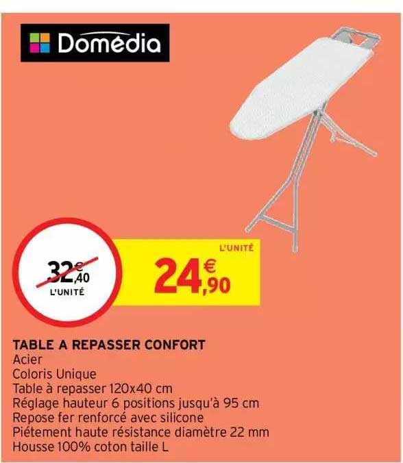Table Basse à Repasser Confort Domédia