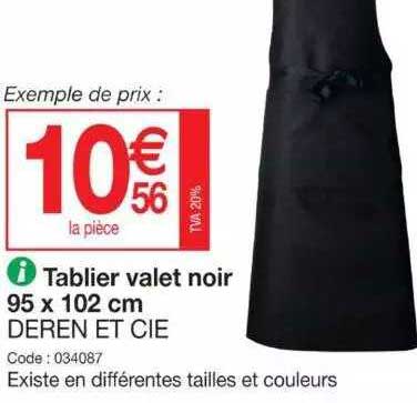 tablier valet noir deren et cie