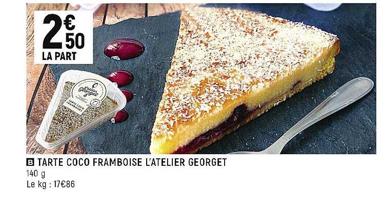 tarte coco framboise l'atelier georget