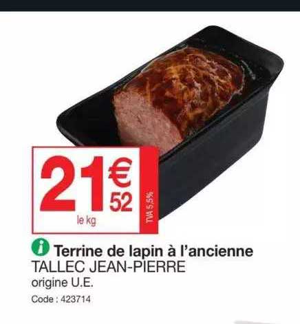 terrine de lapin à l'ancienne tallec jean-pierre
