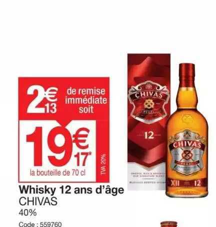 whisky 12 ans d'âge chivas
