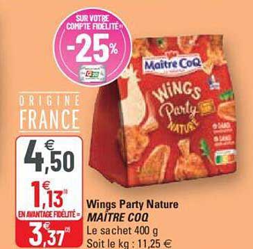 wings party nature maître coq