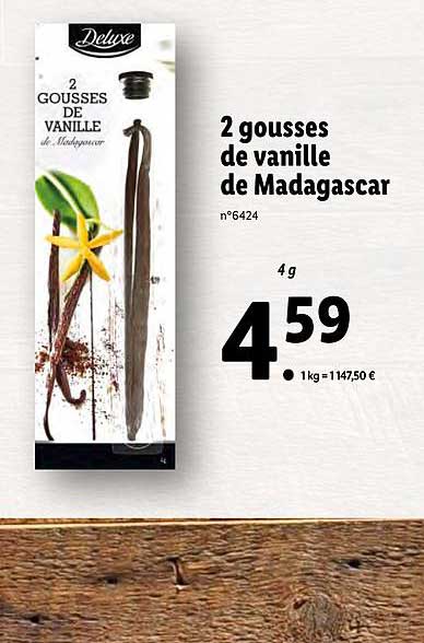 2 gousses de vanille de madagascar