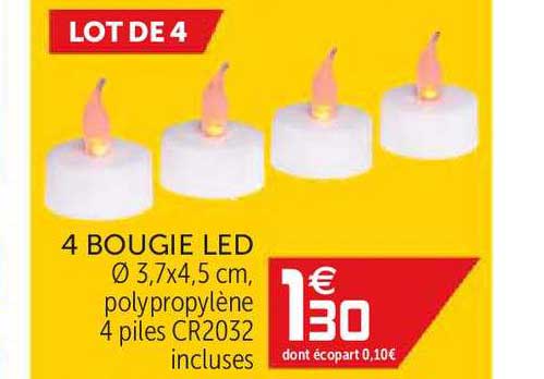 4 Bougie Led