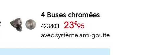 4 buses chromées
