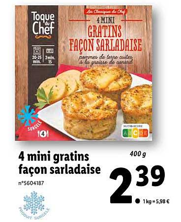 4 mini gratins façon sarladaise toque du chef