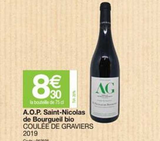 a.o.p. saint nicolas de bourgueil bio coulée de graviers 2019