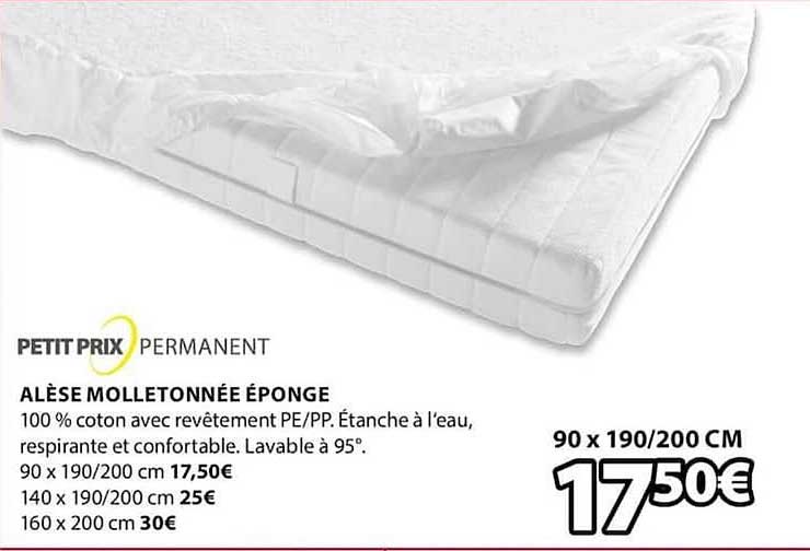 alèse molletonnée éponge