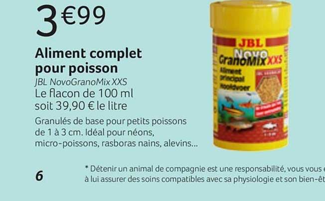 aliment complet pour poisson jbl novogranomix xxs