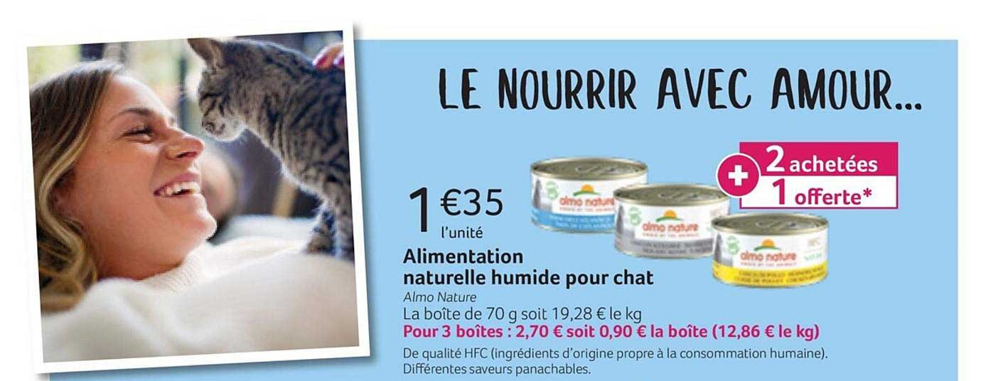 Alimentation Naturelle Humide Pour Chat Almo Nature 2 Achetées + 1 Offerte