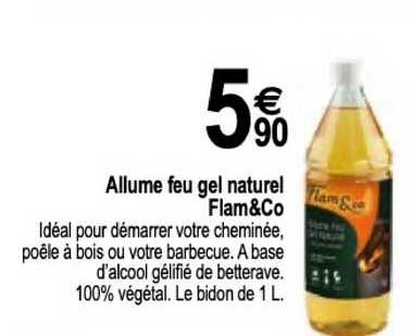 allume feu gel naturel flam&co