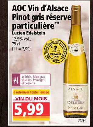 aoc vin d'alsace pinot gris réserve particulière lucien edelstein