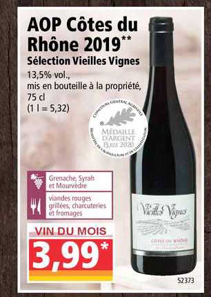 aop côtes du rhône 2019 sélection vieilles vignes