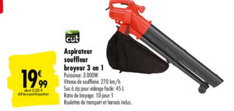 aspirateur souffleur broyeur 3 en 1 cut