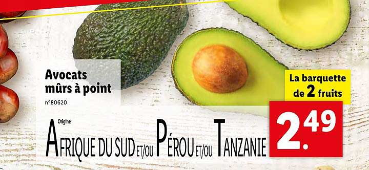 avocats mûrs à point