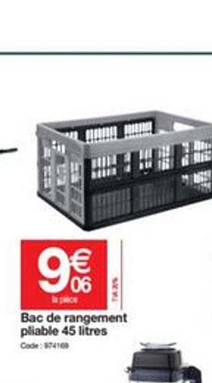 Bac De Rangement Pliable 45 Litres