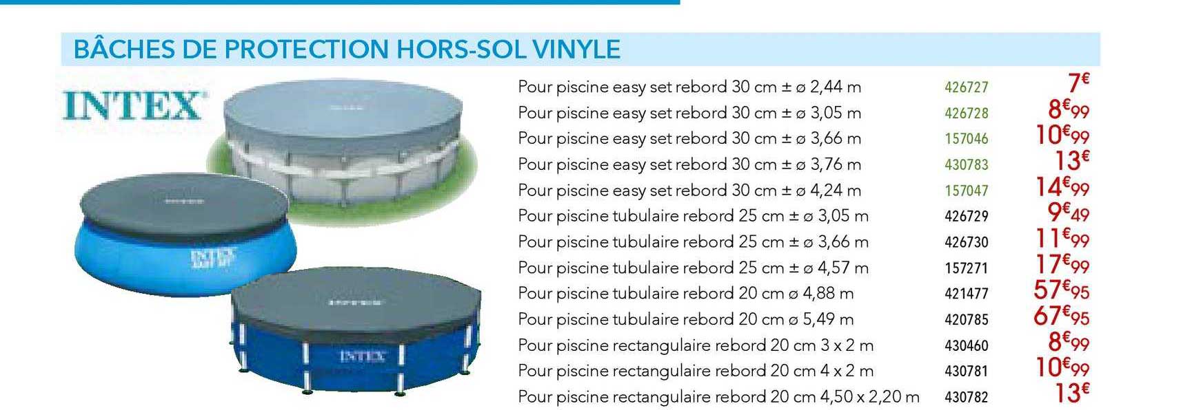bâches de protection hors sol vinyle