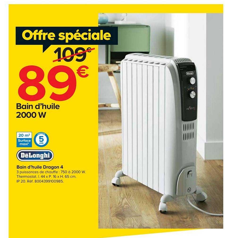 bain d'huile 2000w delonghi