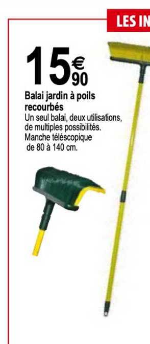 balai jardin à poils recourbés