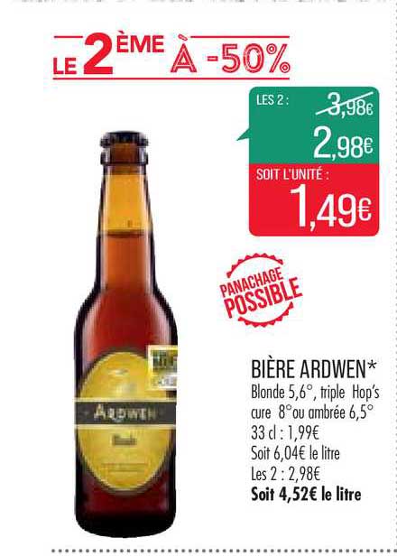 Bière Ardwen Le 2ème à -50%