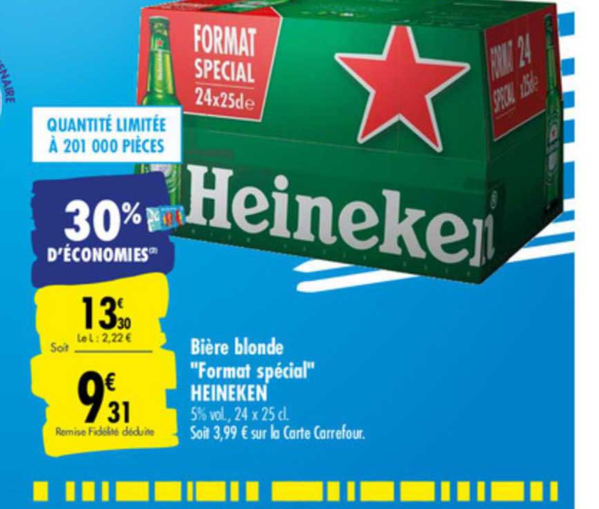 bière blonde "format spécial" heineken