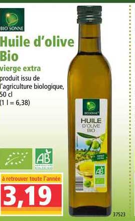 bio sonne huile d'olive bio vierge extra
