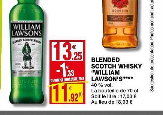 blended scotch whiksy william lawson's