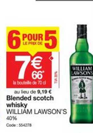 blended scotch whisky william lawson's