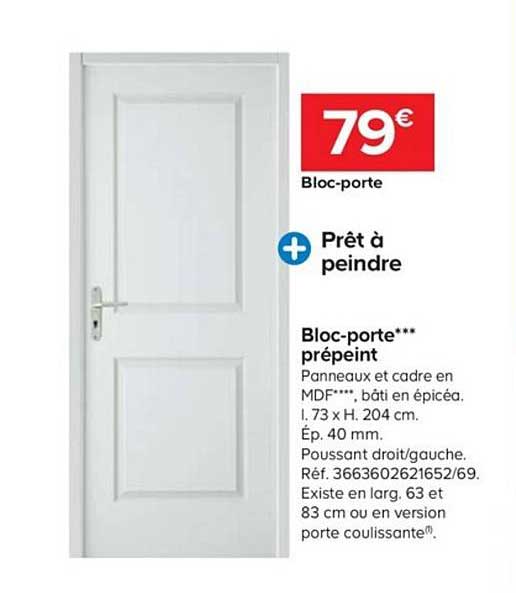 Bloc Porte Prépeint