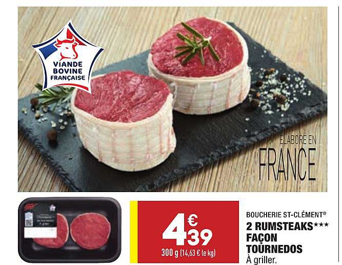 boucherie st clément 2 rumsteaks façon tournedos