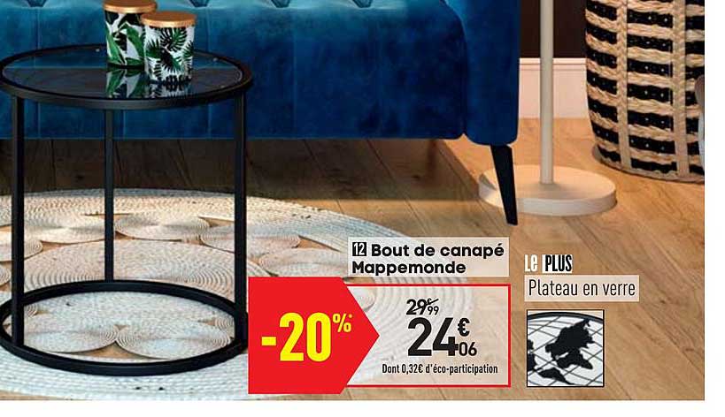 bout de canapé mappemonde