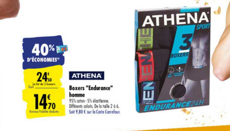 boxers endurance homme athena