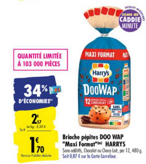 brioche pépites doo wap "maxi format" harrys