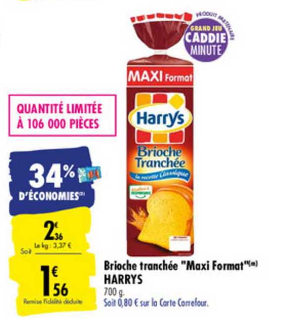 brioche tranchée "maxi format" harrys