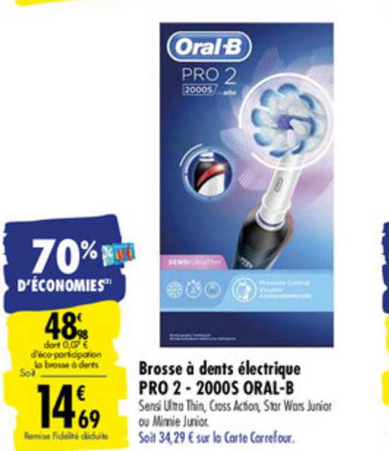 brosse à dents électrique pro 2 2000x oral b